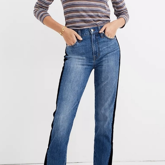 Madewell Perfect Vintage Jean Velvet Tux Stripe Edition - Picture 3 of 14